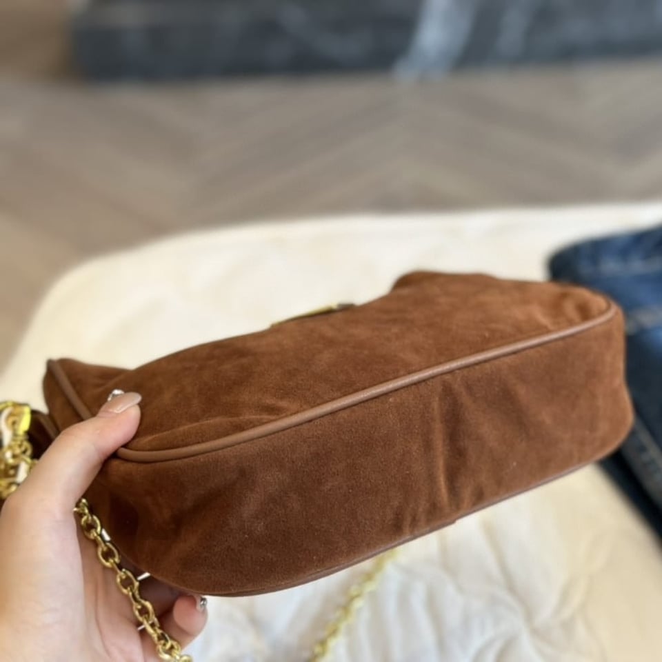 Prada Re Edition Suede Mini Bag Cocoa Brown 22Cm view 8
