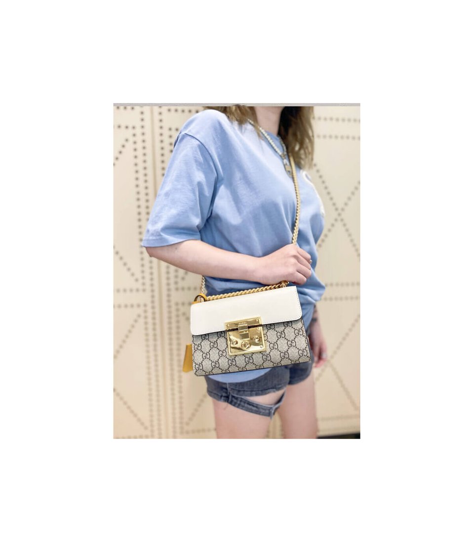Gucci Padlock Small GG Shoulder Bag White view 4