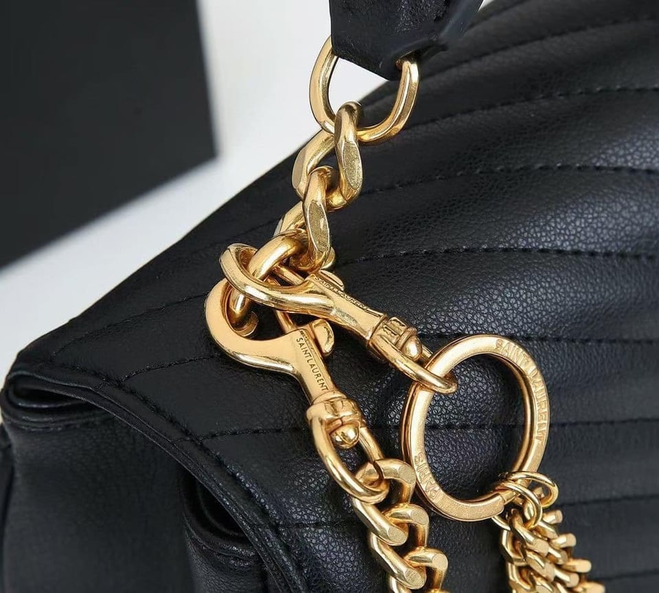 Saint Laurent College Large Chain Bag Black 25Cm view 5