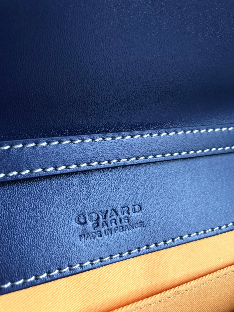 Goyard Monte-Carlo Pm Clutch 25 Cm Navy Blue Goyardine Canvas view 3