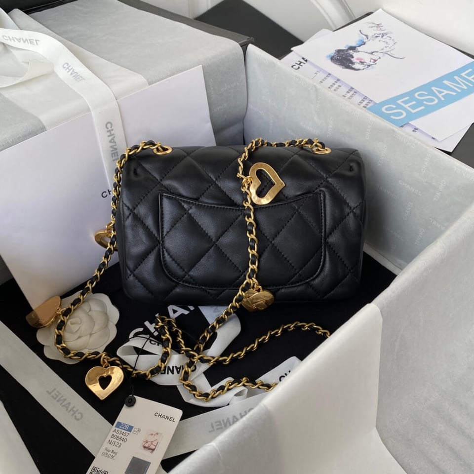 Chanel Mini Flap Bag 20cm Heart Chain view 8