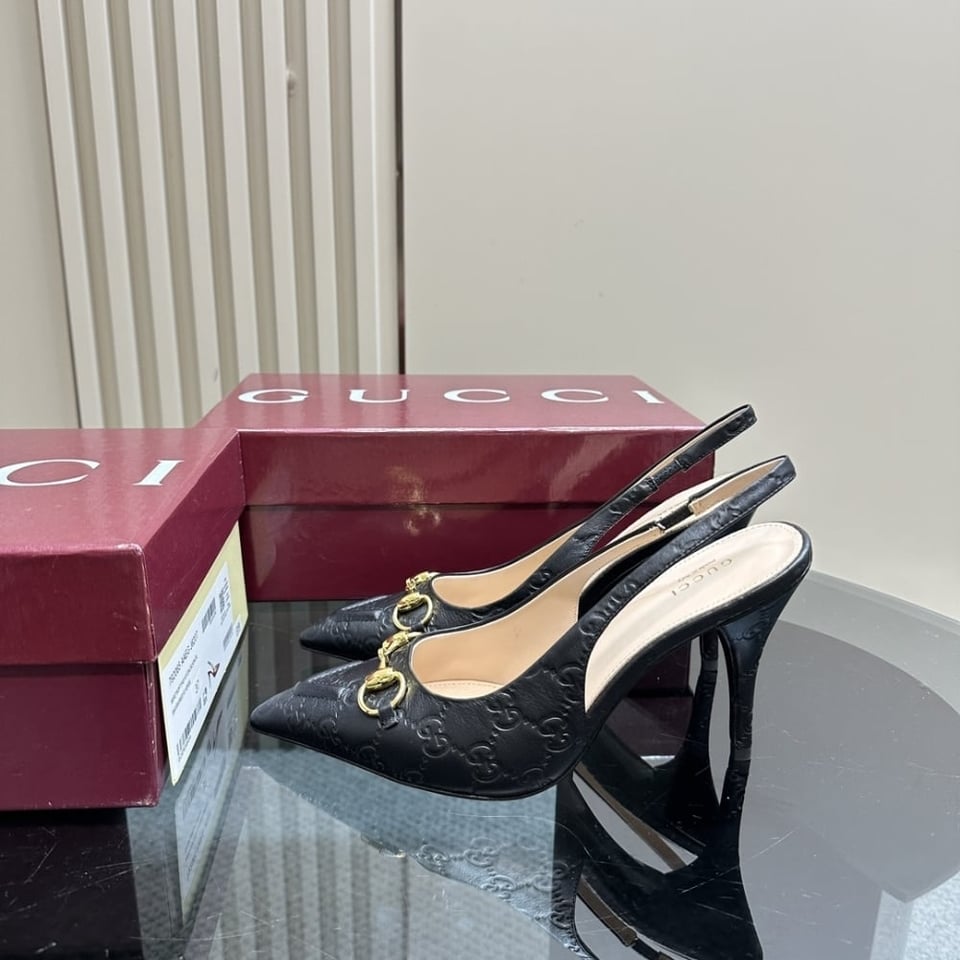 Gucci Women’S Horsebit Pump Gg Leather Black 792065 Aaegj 1000 view 9