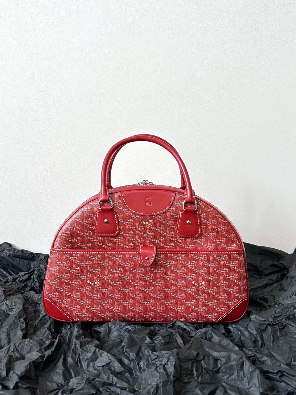 Goyard Goya Bowling Ball Medium Red Canvas 35cm view 3