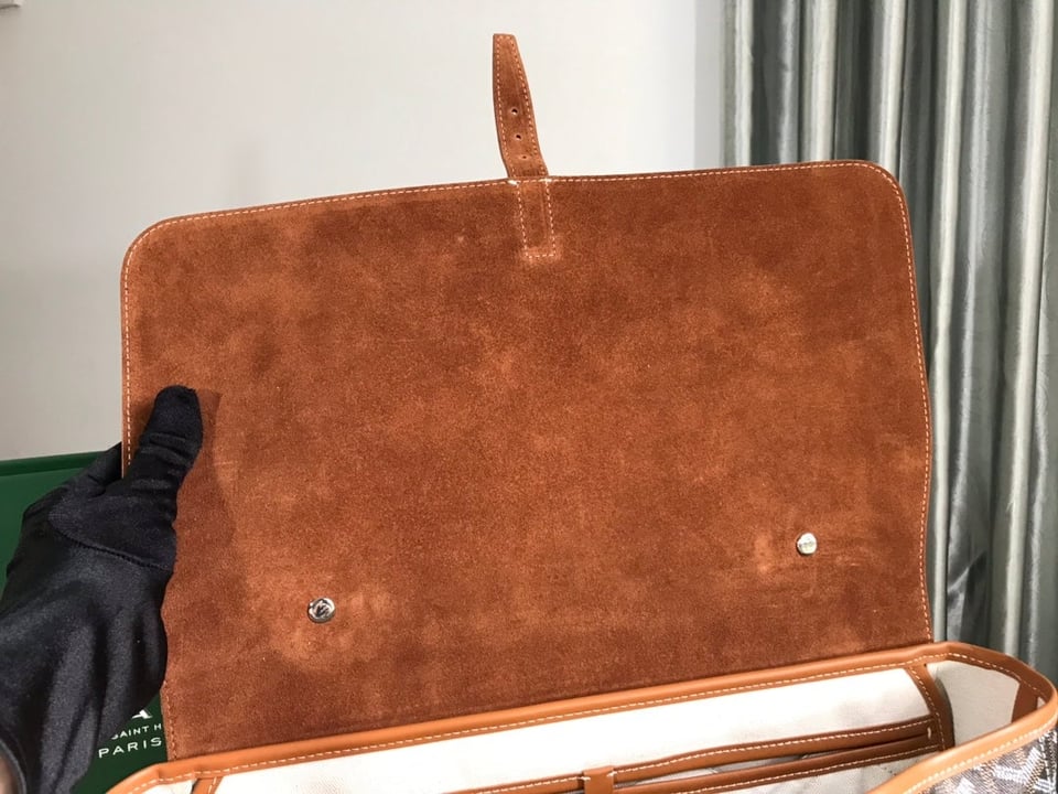 Goyard Citadin Bag 38Cm Black And Tan Canvas view 8