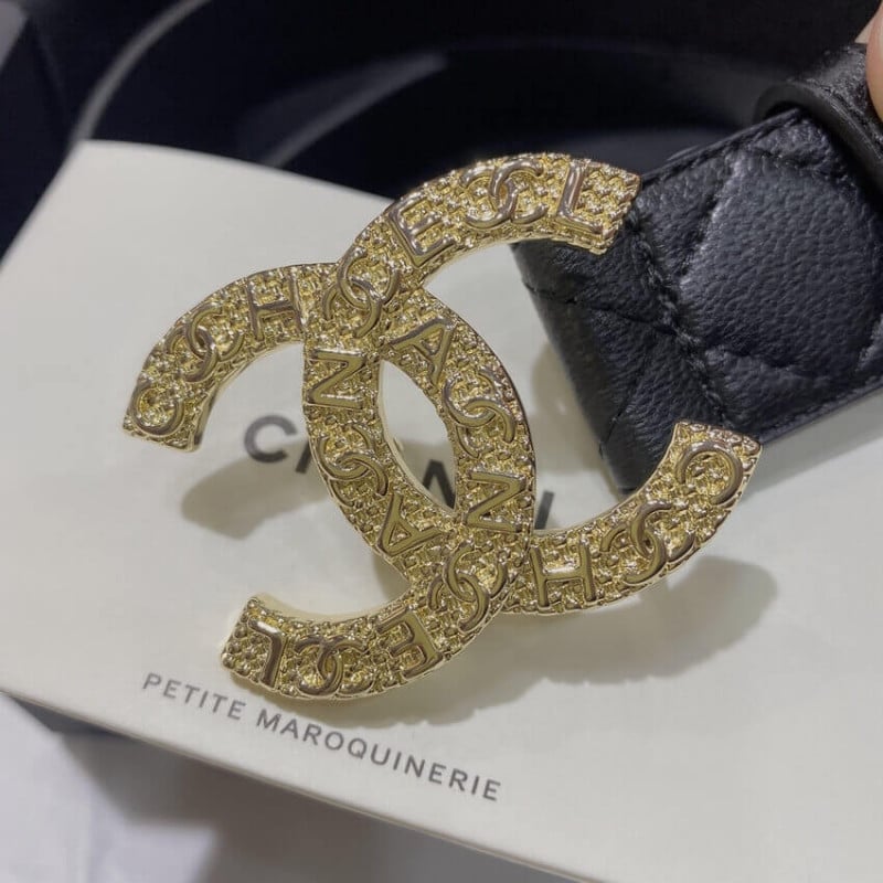 Chanel Quilted CC Logo Belt 3.0cm 34165 view 4