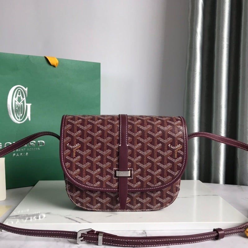 Goyard Belvedere Pm Bag 21Cm Burgundy Canvas view 11