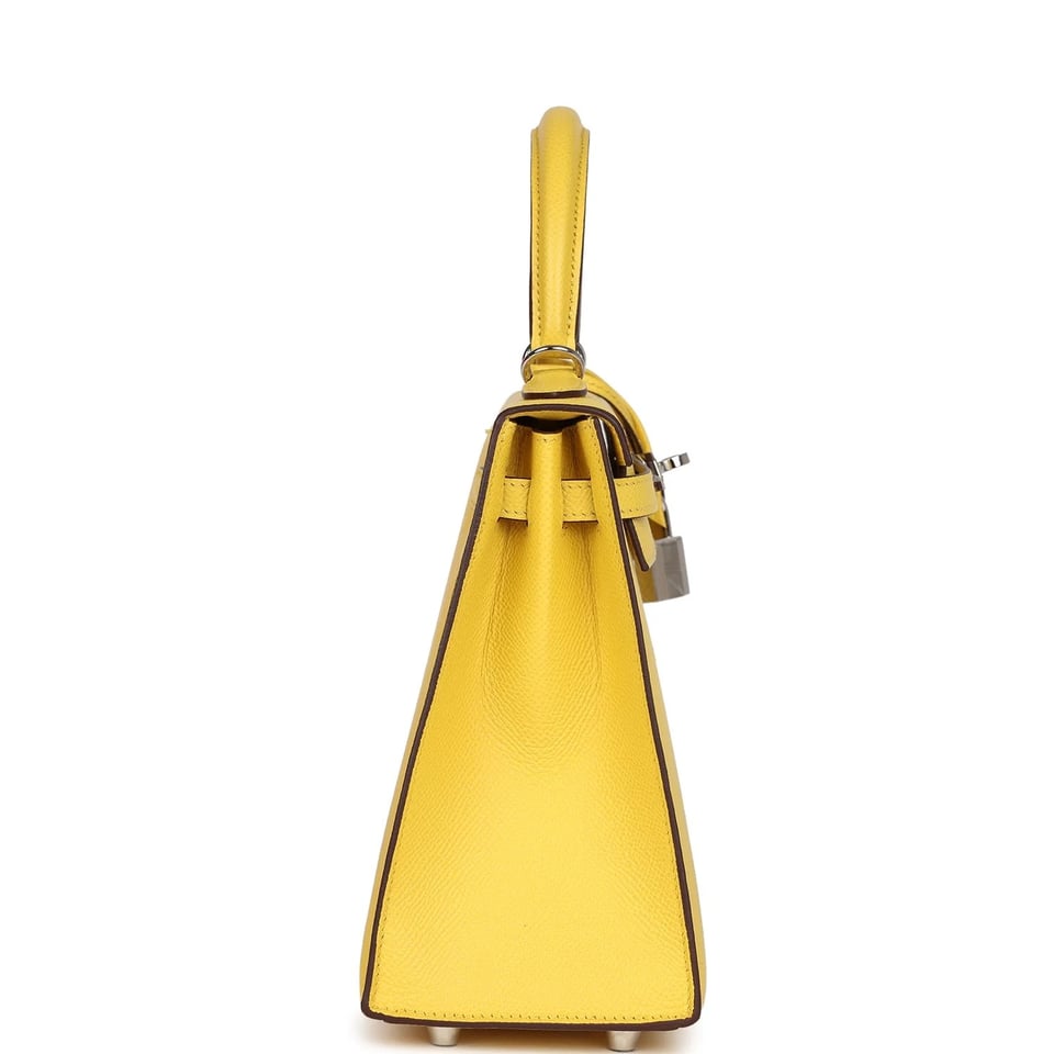 Hermes Kelly 25 Bag In Jaune De Naples Epsom Leather For Women 25cm/10in view 4