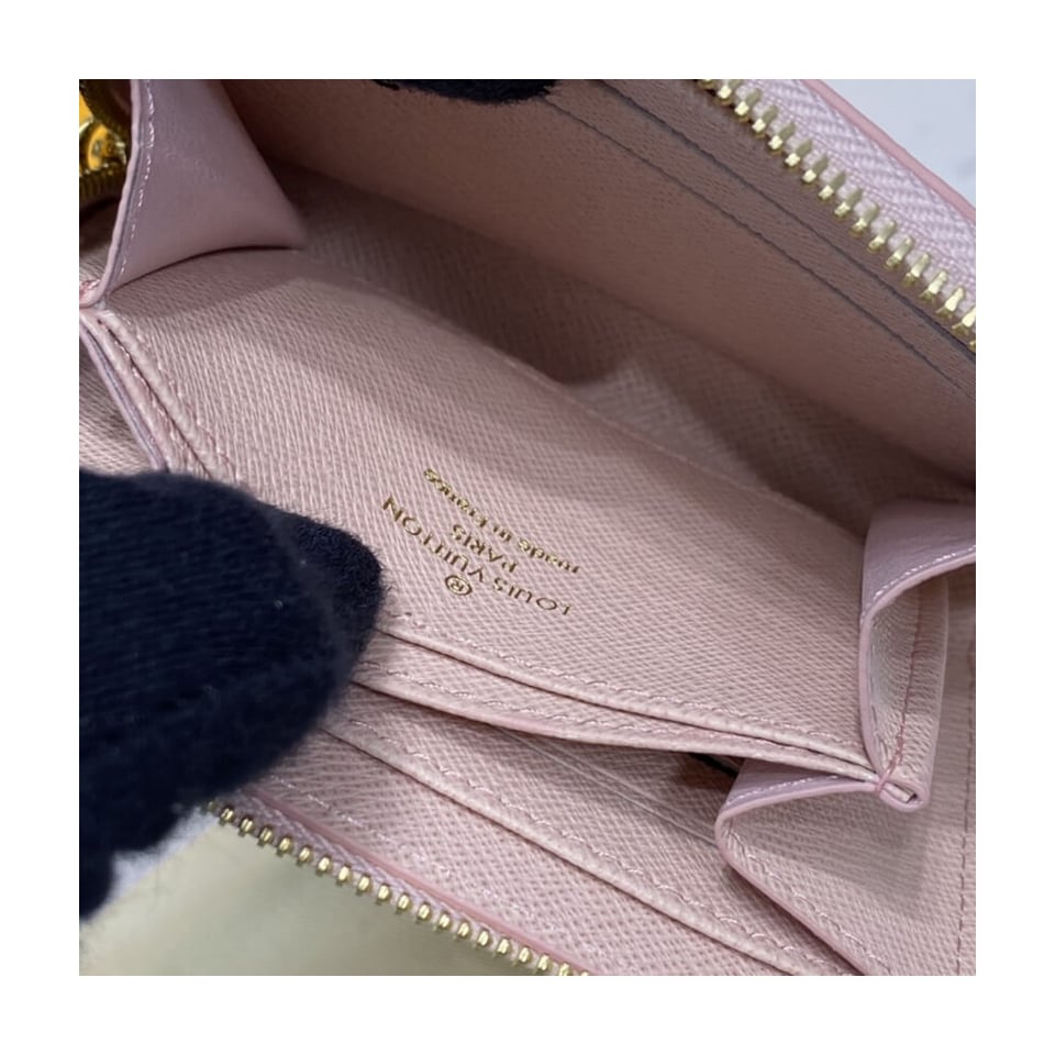Louis Vuitton Damier Azur Zippy Coin Purse Pink view 10