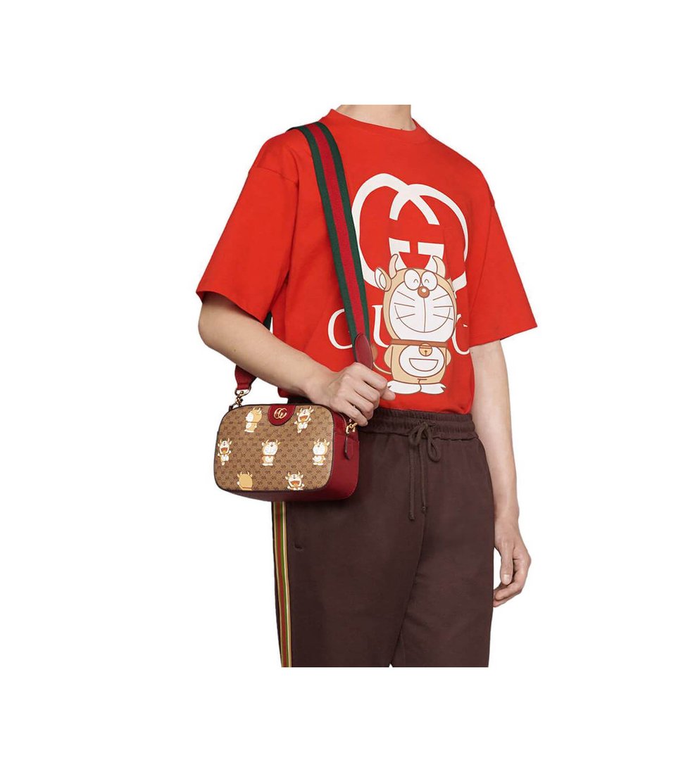 Gucci x Doraemon Small Shoulder Bag ‘Ebony’ 24cm view 3