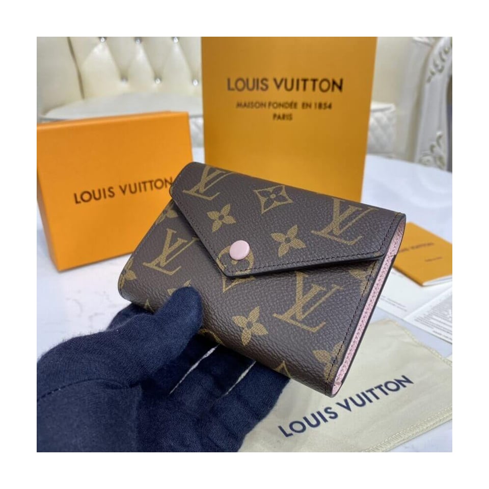 Louis Vuitton Monogram Canvas Victorine Wallet Pink view 3