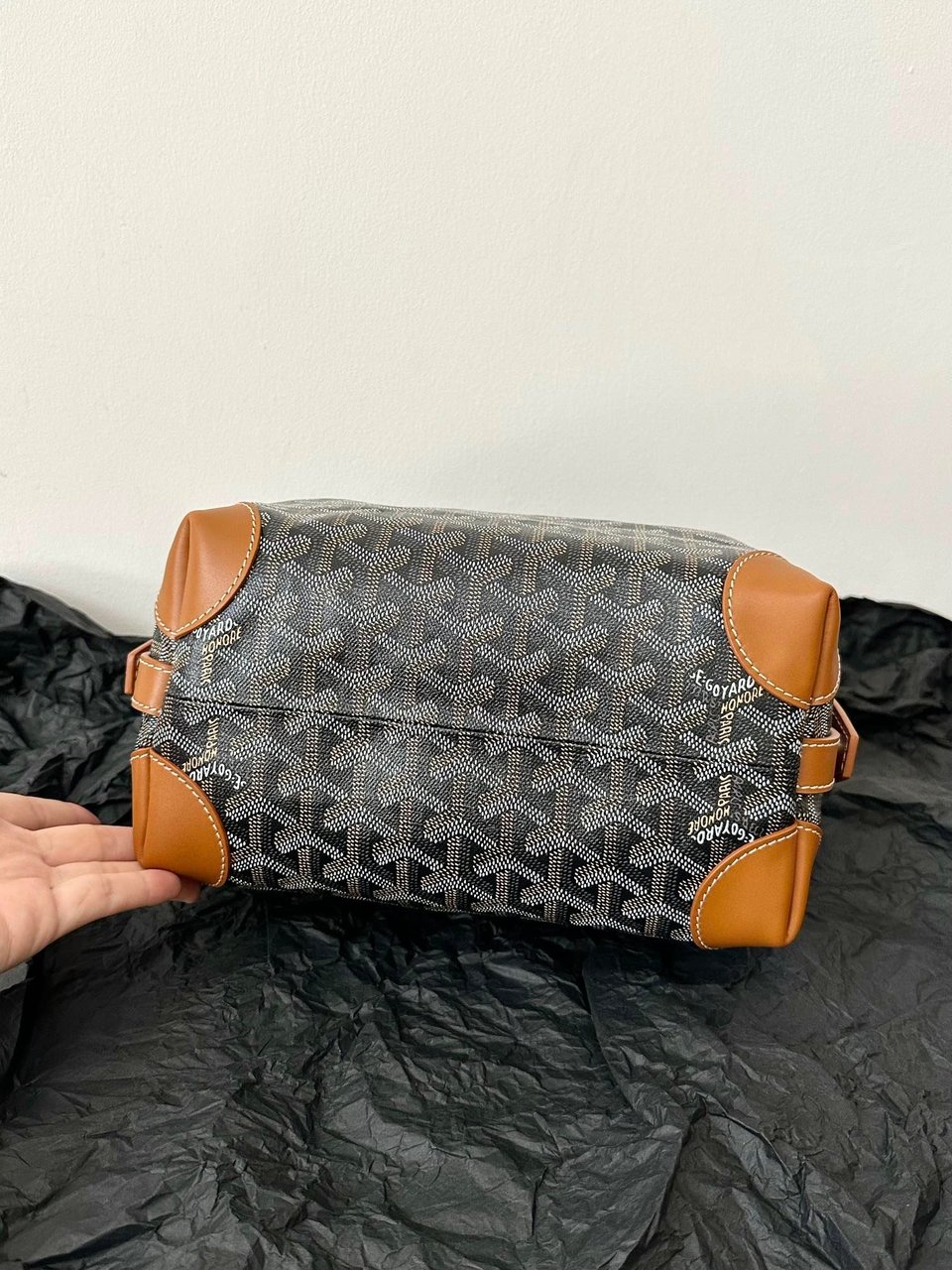 Goyard Goya Cosmetic Bag 24Cm Black And Tan Canvas view 5