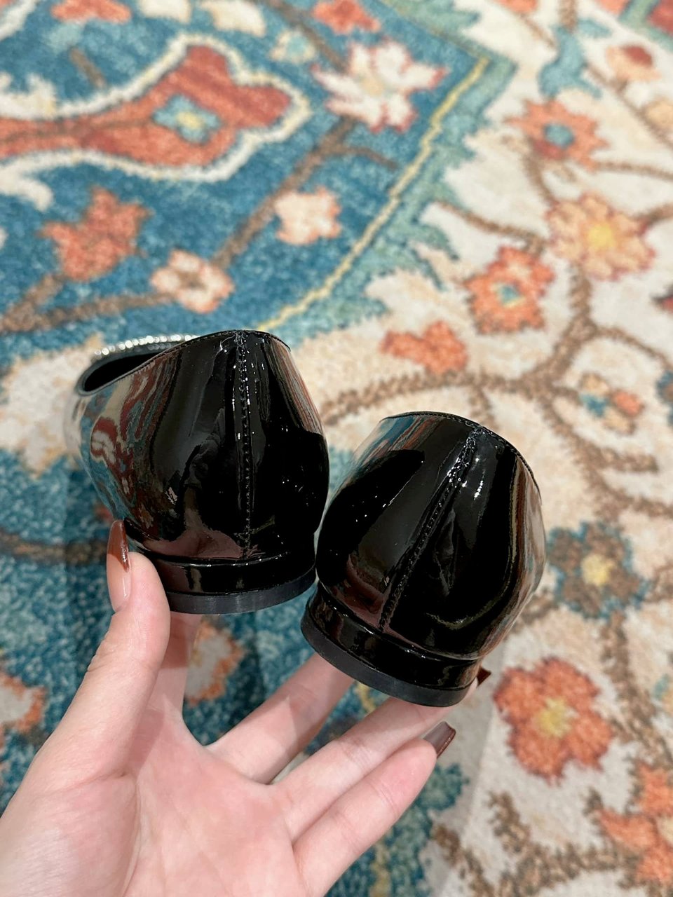 Louis Vuitton Crystal Lv Ballet Flats Black view 6