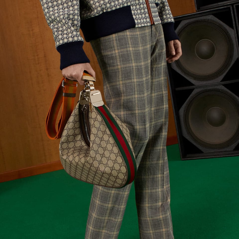 Gucci GG Supreme Attache Medium Shoulder Bag Coffee view 5
