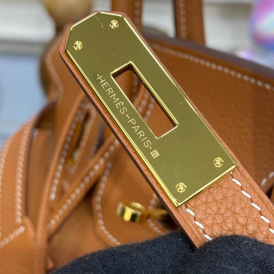 Hermes Birkin 30 Bag Brown Gold Hardware Togo Leather view 7