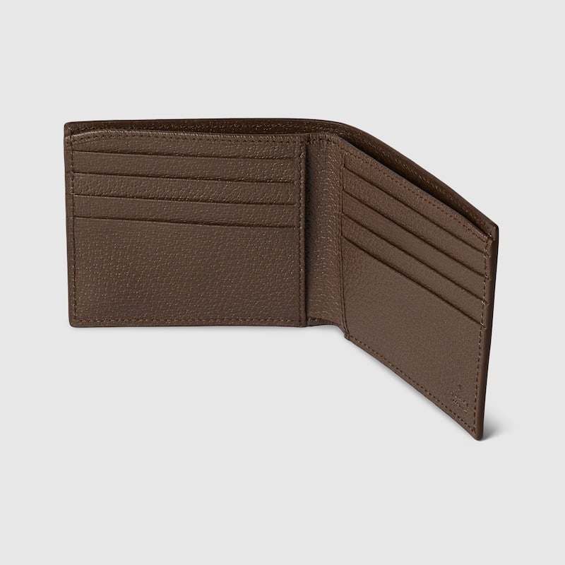 Gucci Grey Interior Bi-Fold Wallet Beige And Ebony 4.3in/11cm For Men view 5