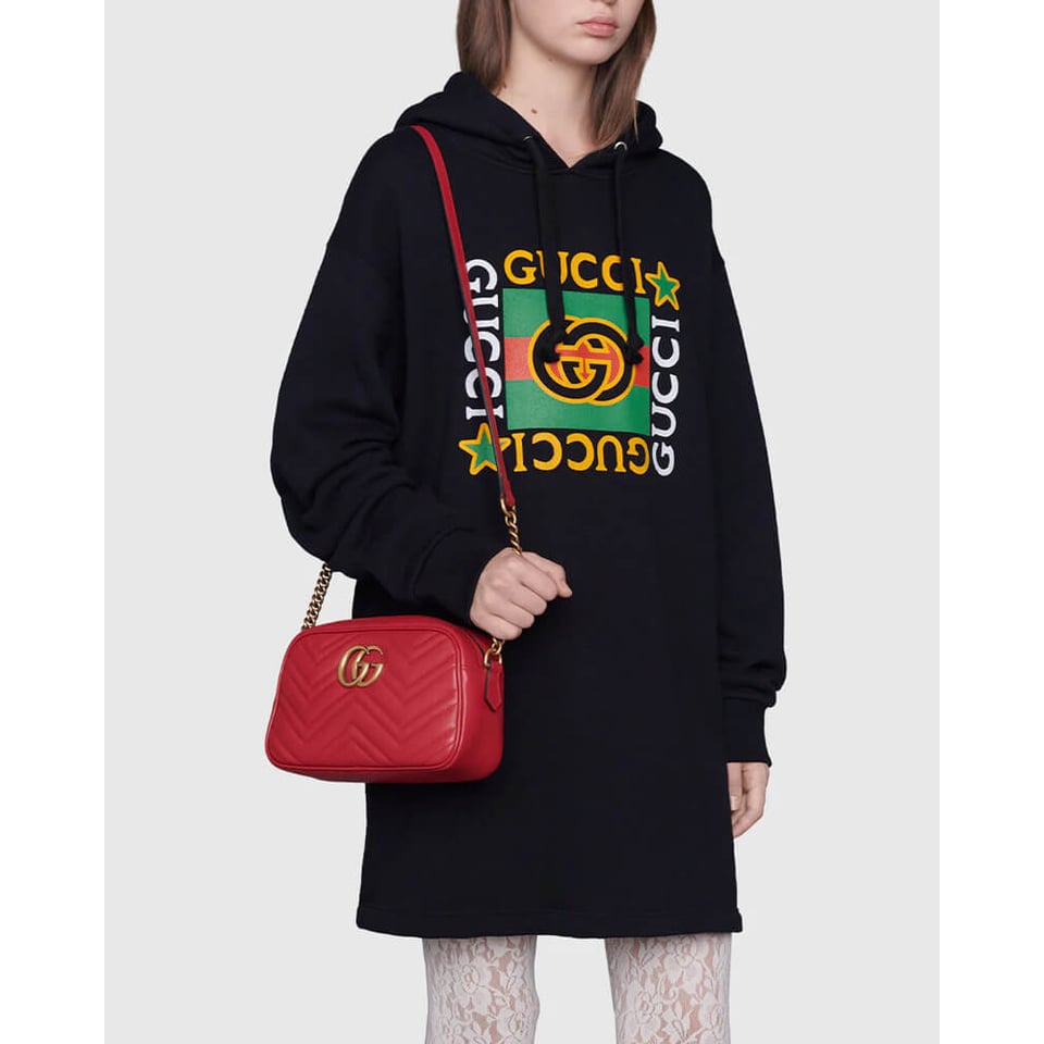 Gucci GG Marmont Small Shoulder Bag Red view 4
