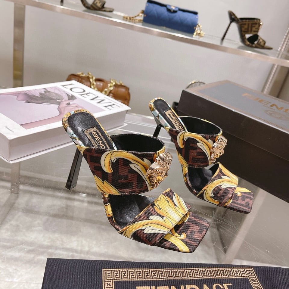 Fendace Gold Baroque Mules Ss2022 Brown 1005157-1A035585X00V view 7
