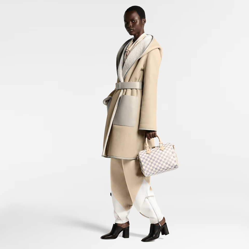 Louis Vuitton Speedy Bandouliere 25 Damier Azur Canvas 25cm N40608 view 4