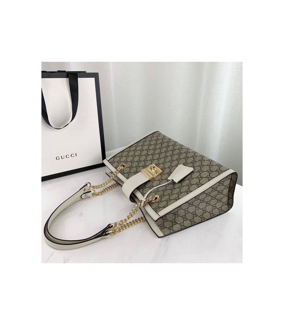 Gucci Padlock Medium GG Shoulder Bag White view 10