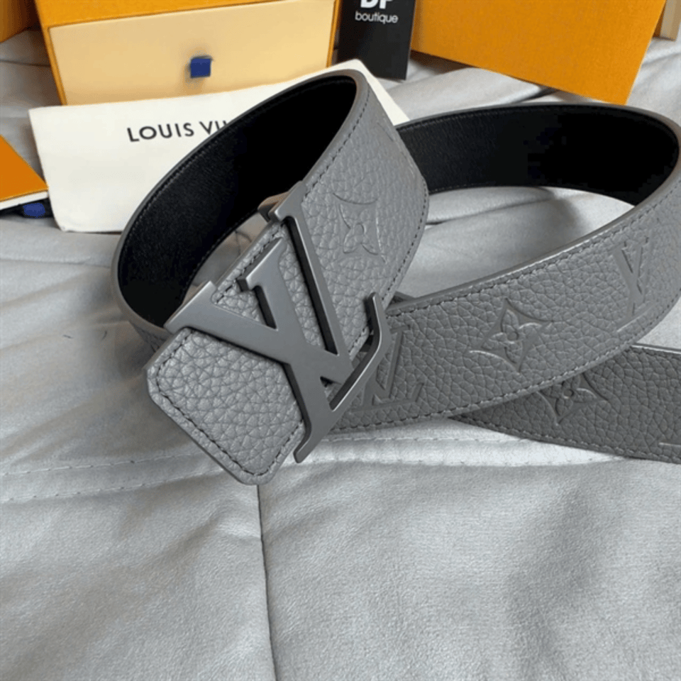 Lv Embossed Leather 35mm Belt For Men view 6