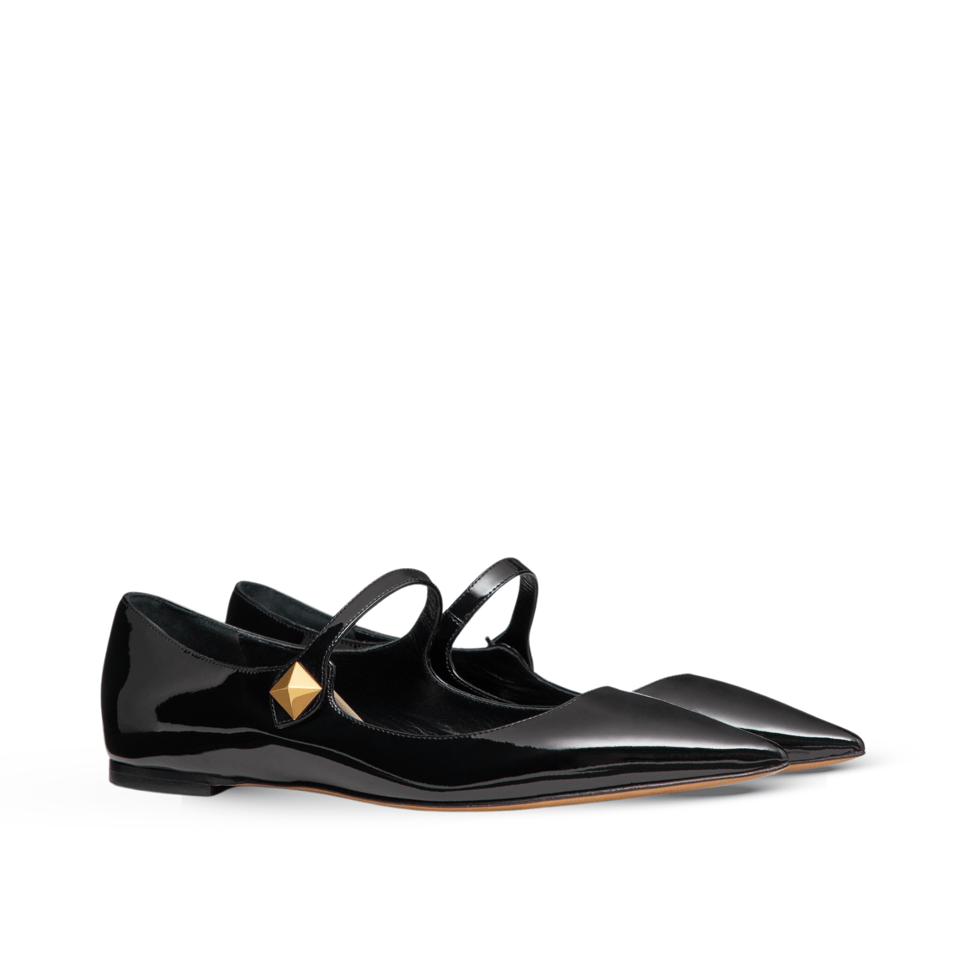 Valentino Garavani Tiptoe Patent Leather Ballet Flats Black 2W2S0Gc3Eru0No