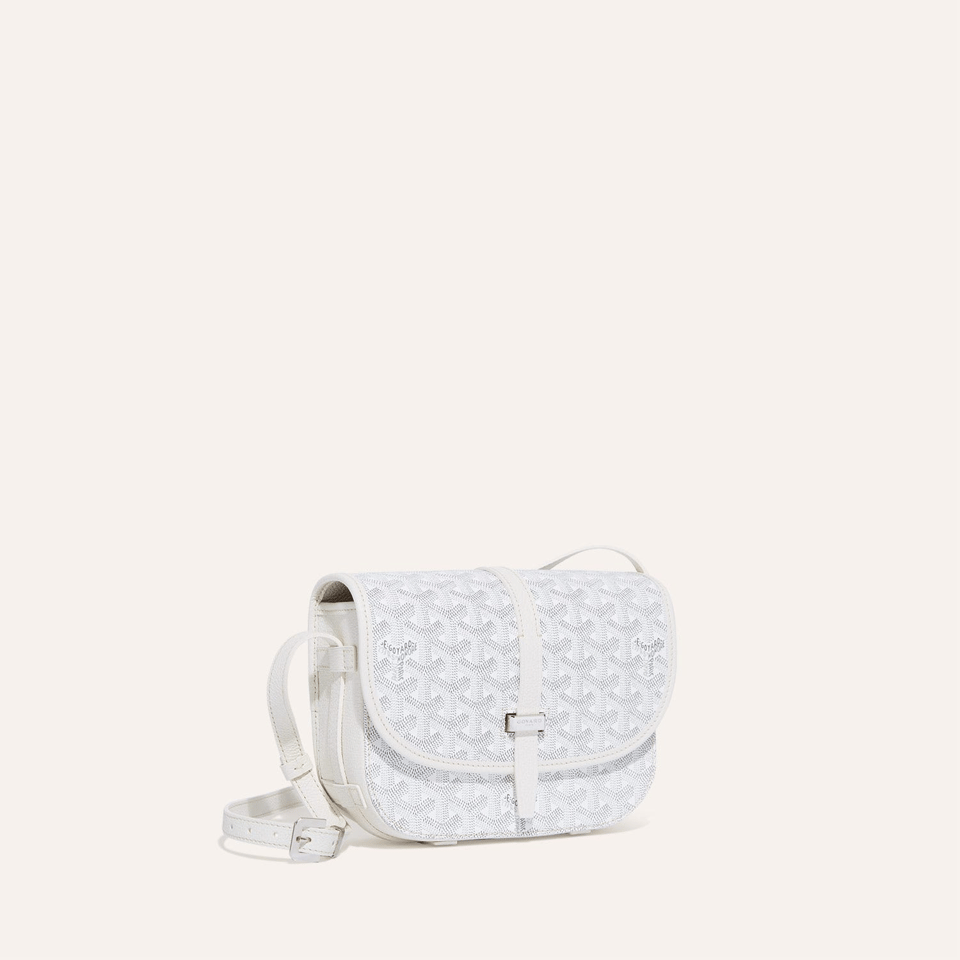 Goyard Belvedere Mm Bag 28Cm White Canvas view 3