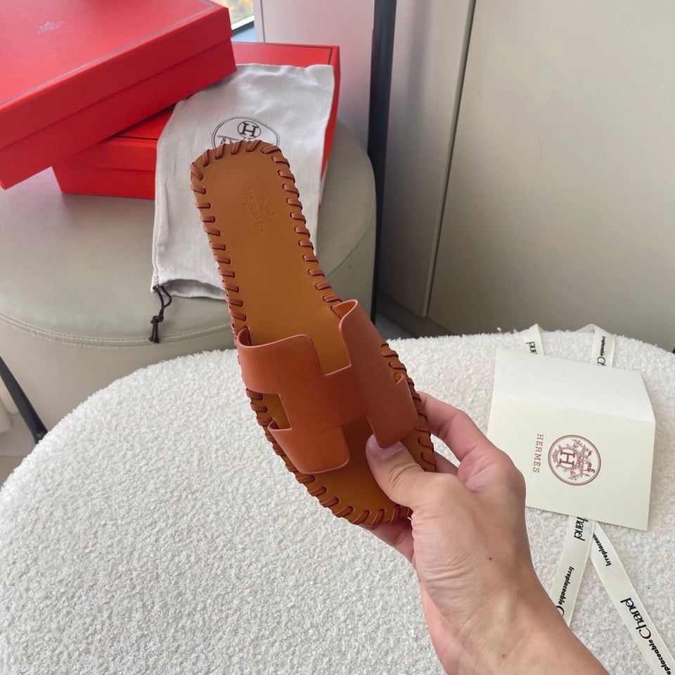 Herm?S Oran Sandals Stitching In Brown view 5