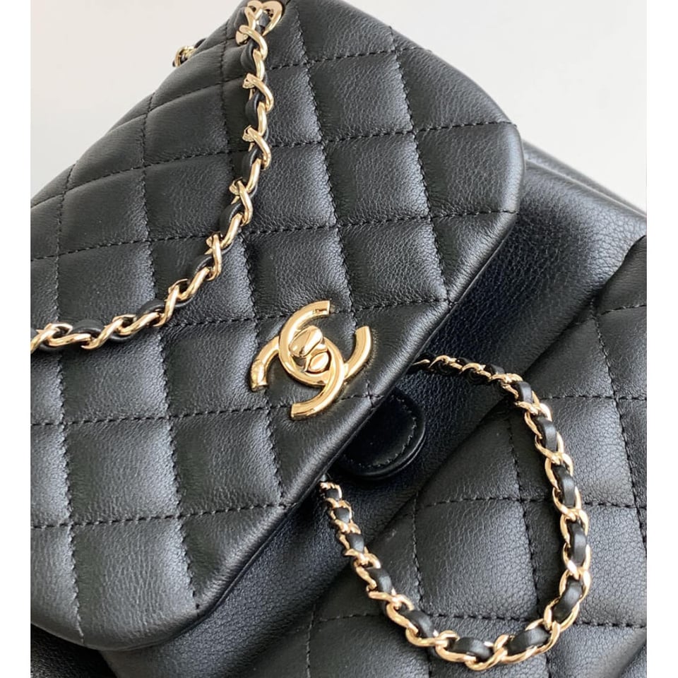 Chanel Calfskin Quilted Medium Duma Backpack 23cm view 10