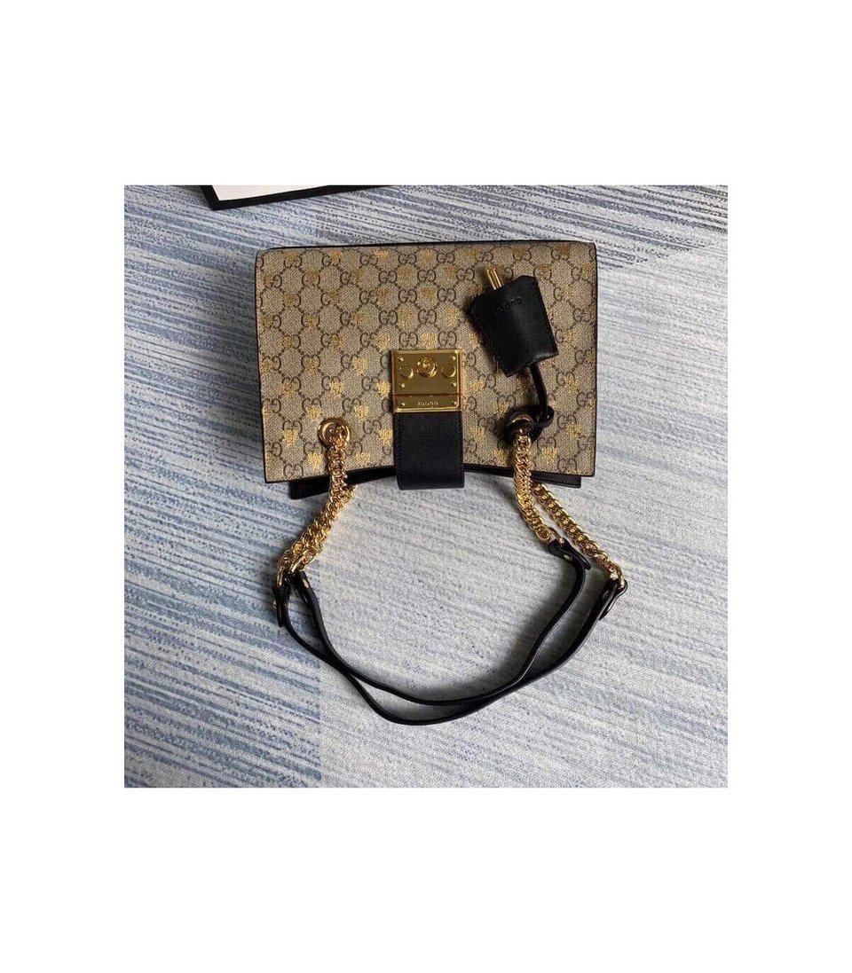 Gucci Padlock Small GG Bees Shoulder Bag view 7