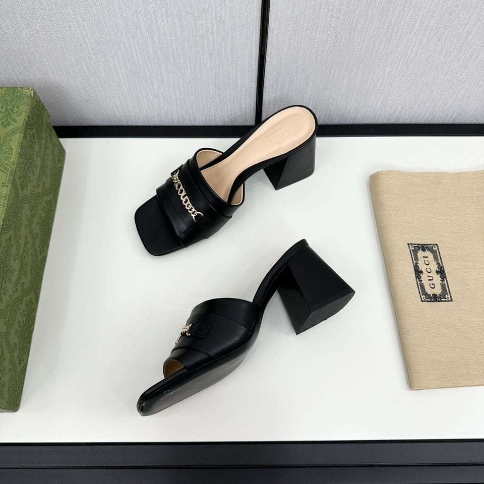 Gucci Signoria Slide Sandal In Black view 6