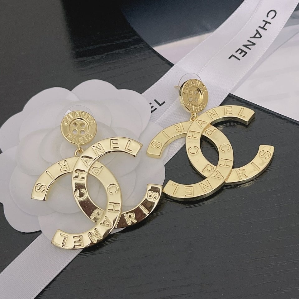 Chanel Paris Button Earrings view 4