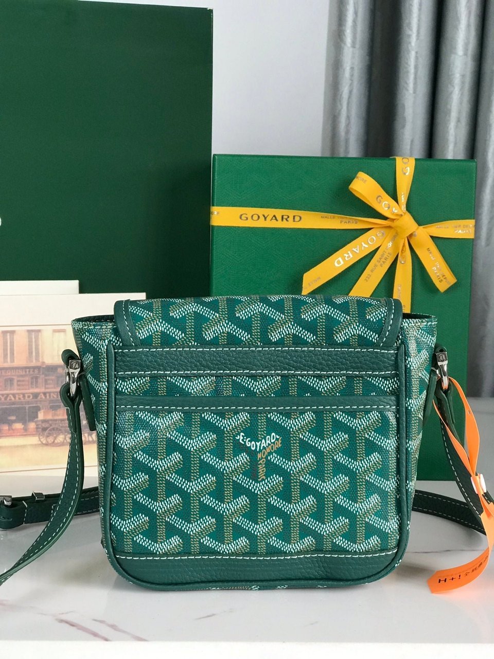 Goyard Grand Bleu 16 Cm Green Goyardine Canvas And Lambskin view 6