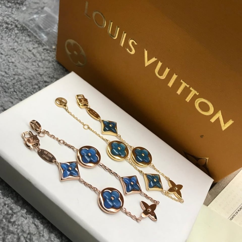 Louis Vuitton Blue Charm Gold Bracelet view 4
