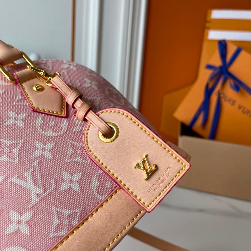 Louis Vuitton Alma BB Monogram Emblème Rose Ruban Color 23.5cm M2A378 view 5