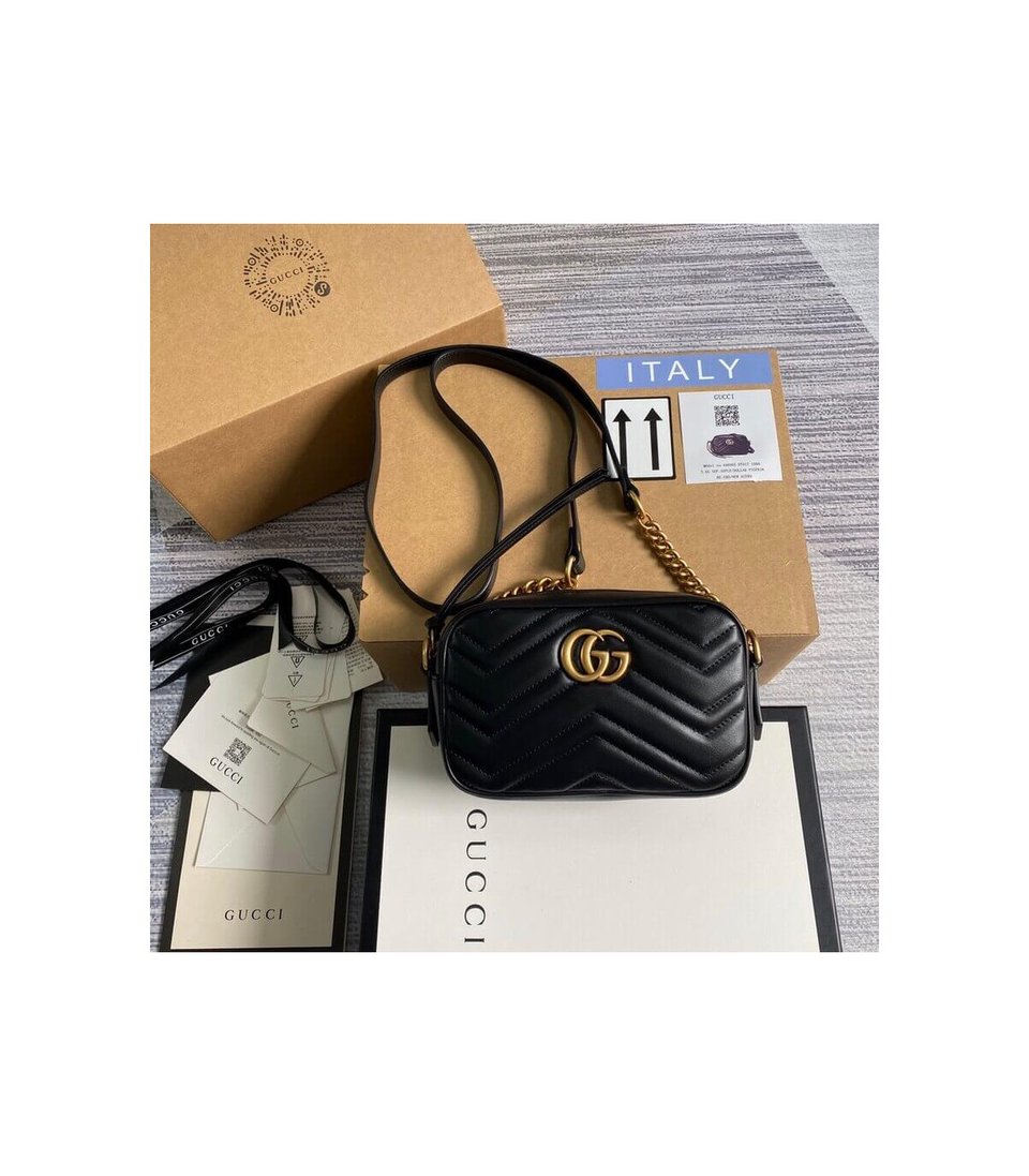 Gucci GG Marmont Matelasse Mini Bag Black view 11