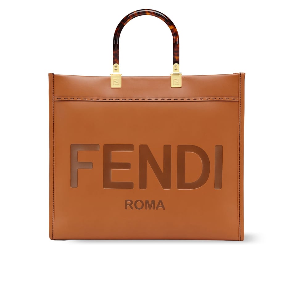Fendi Sunshine Medium Leather Brown Shopper 35Cm view 2