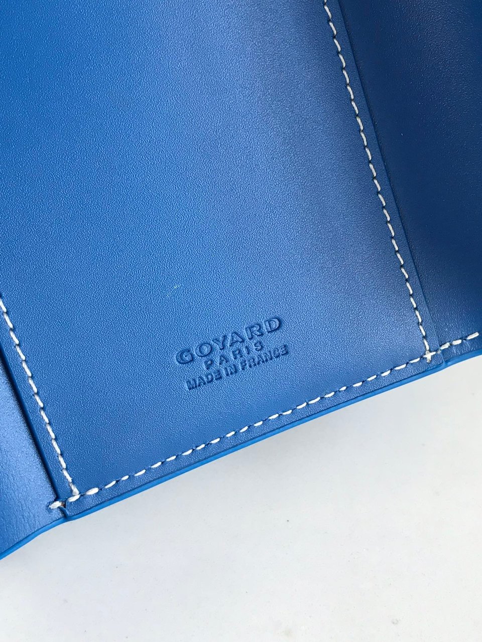 Goyard Saint-Gabriel Wallet 12 Cm Sapphire Blue Calfskin And Goyardine Canvas view 6
