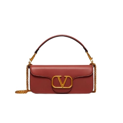 Valentino Locò Calfskin Shoulder Bag In Brown 1W2B0K30Zxlpvg view 2