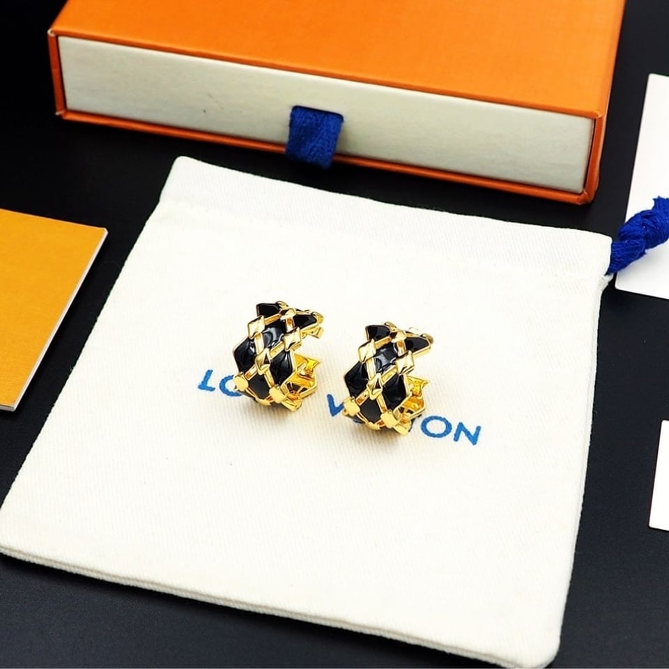 Louis Vuitton Lv Malletage Earrings Gold M01685 view 7