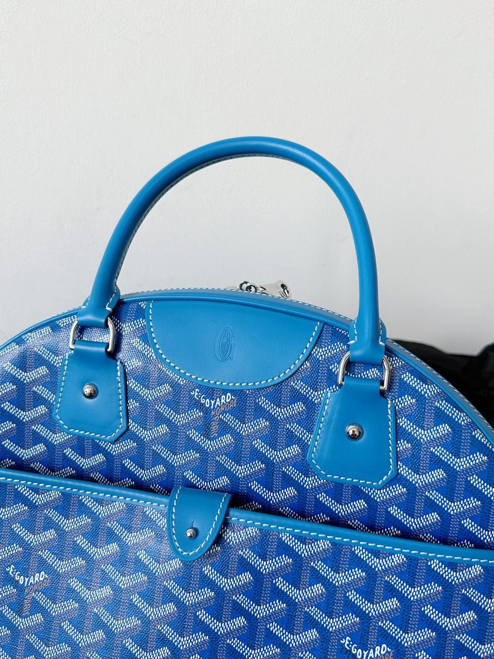 Goyard Goya Bowling Ball Medium Blue Canvas 35cm view 6