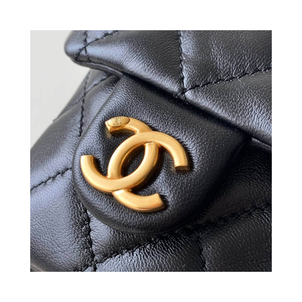 Chanel Lambskin Backpack Black view 9