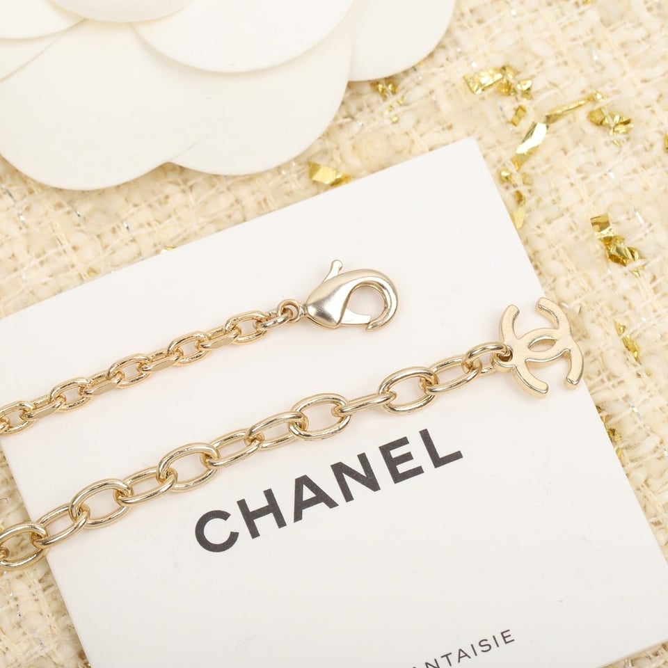 Chanel Cc Gold Necklace view 3
