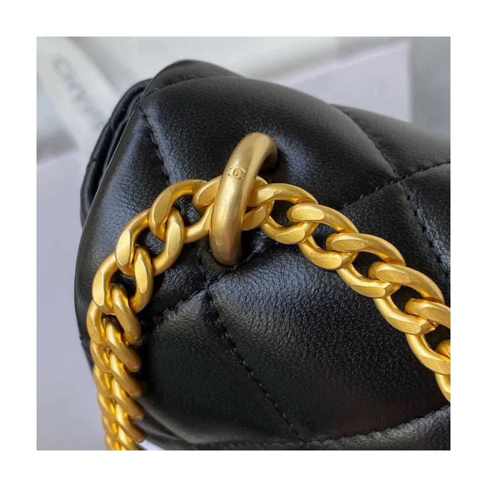 Chanel Mini Flap Bag in Lambskin with Enamel CC view 8