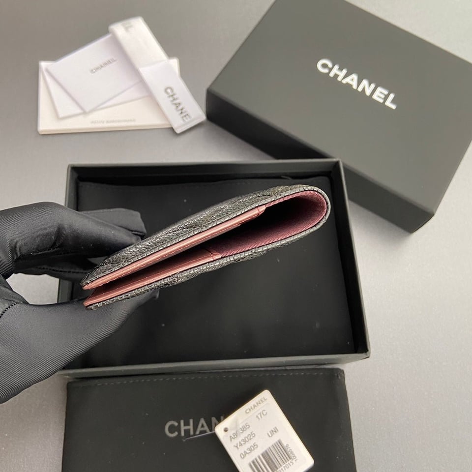 Chanel Passport 10Cm Black Cavair Gold Hardware view 9