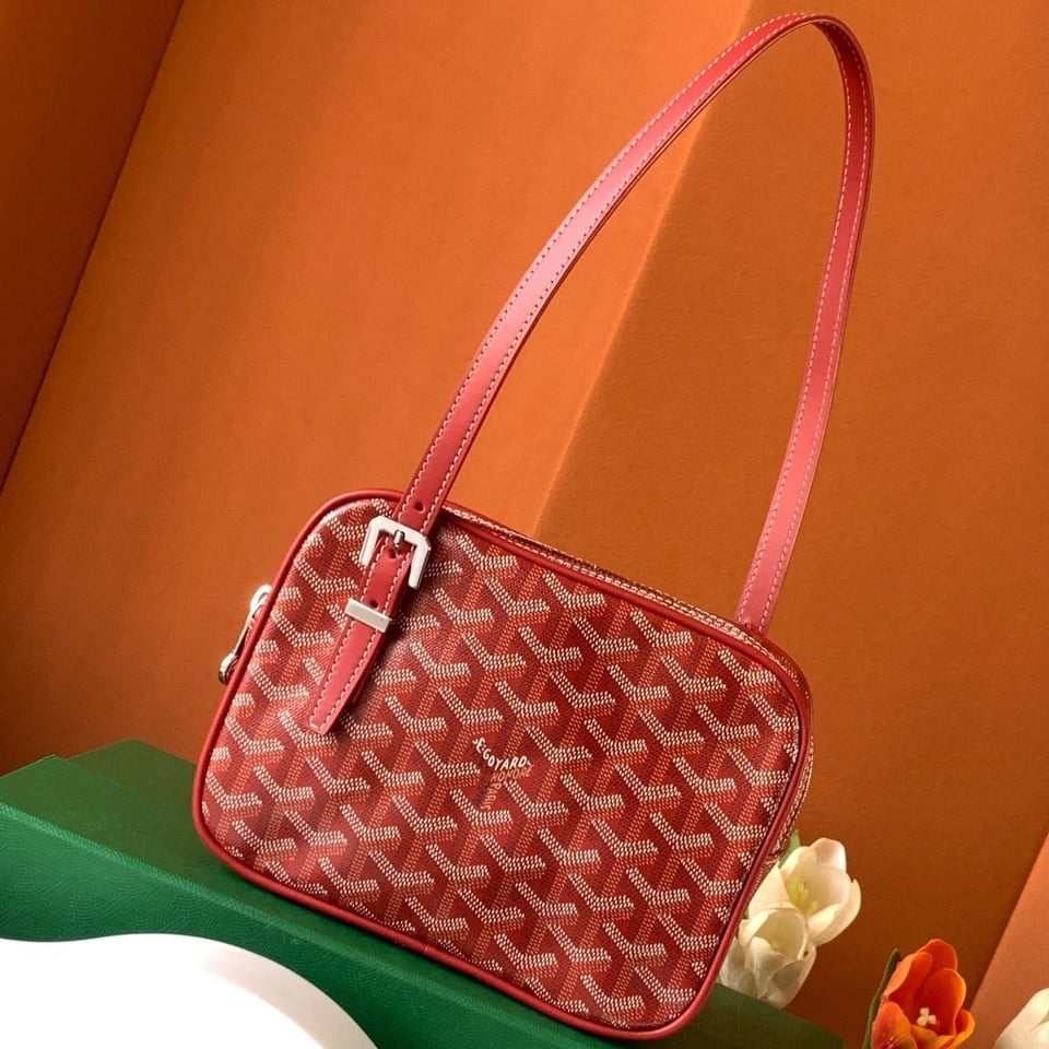Goyard Yona Bag Coated MM 21Cm Red Canvas view 2
