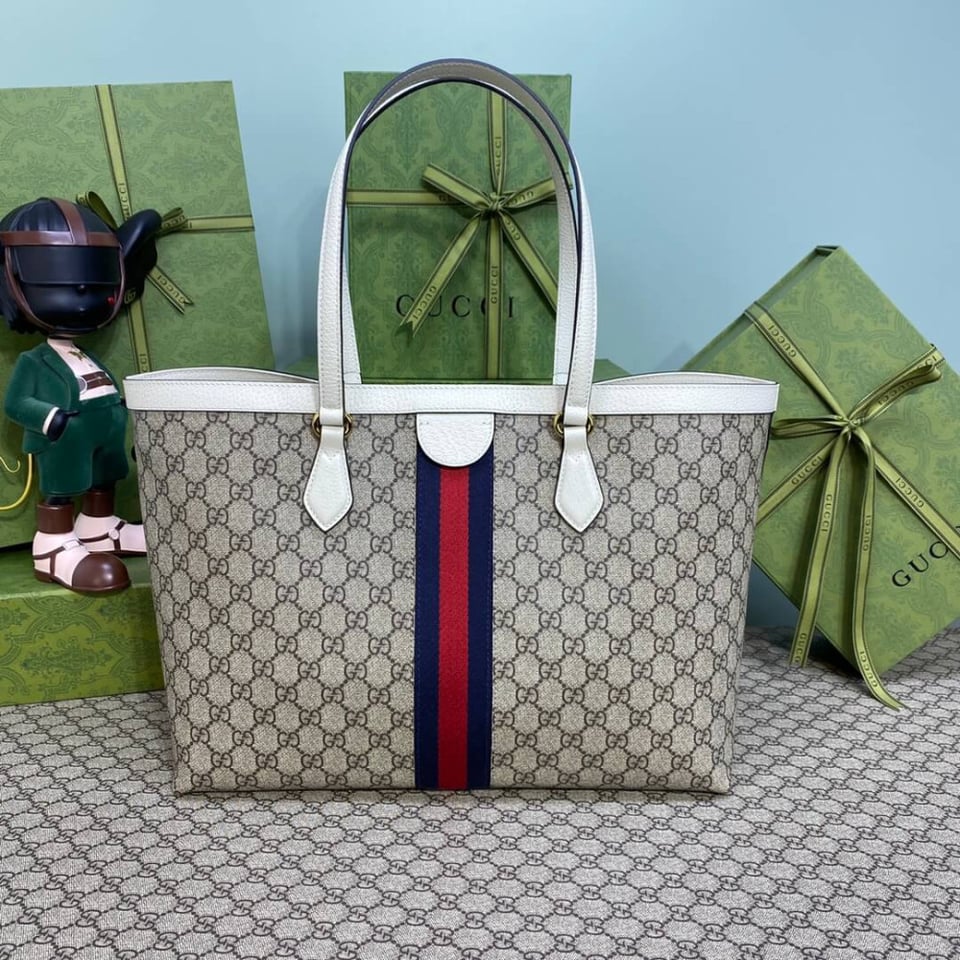 Gucci Ophidia GG Medium Tote White view 4
