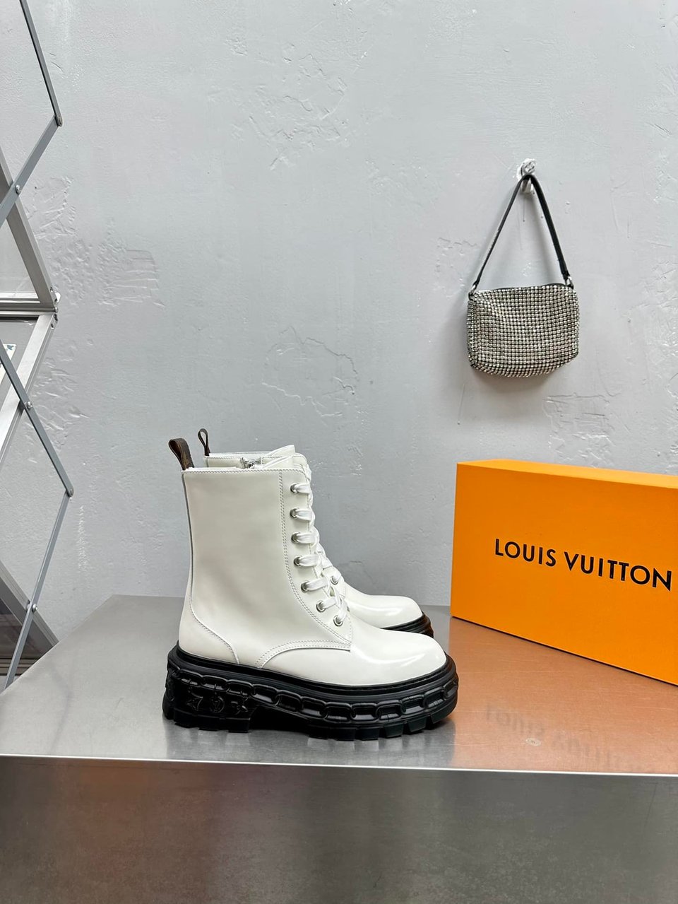 Louis Vuitton Lv Record Ranger Boot White view 3