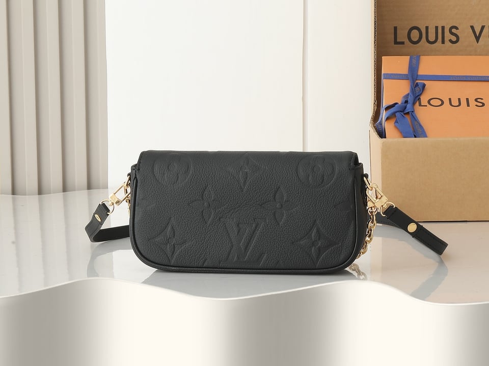 Louis Vuitton Wallet On Chain Ivy Monogram Empreinte Leather – Women – Small Leather Goods Black view 6