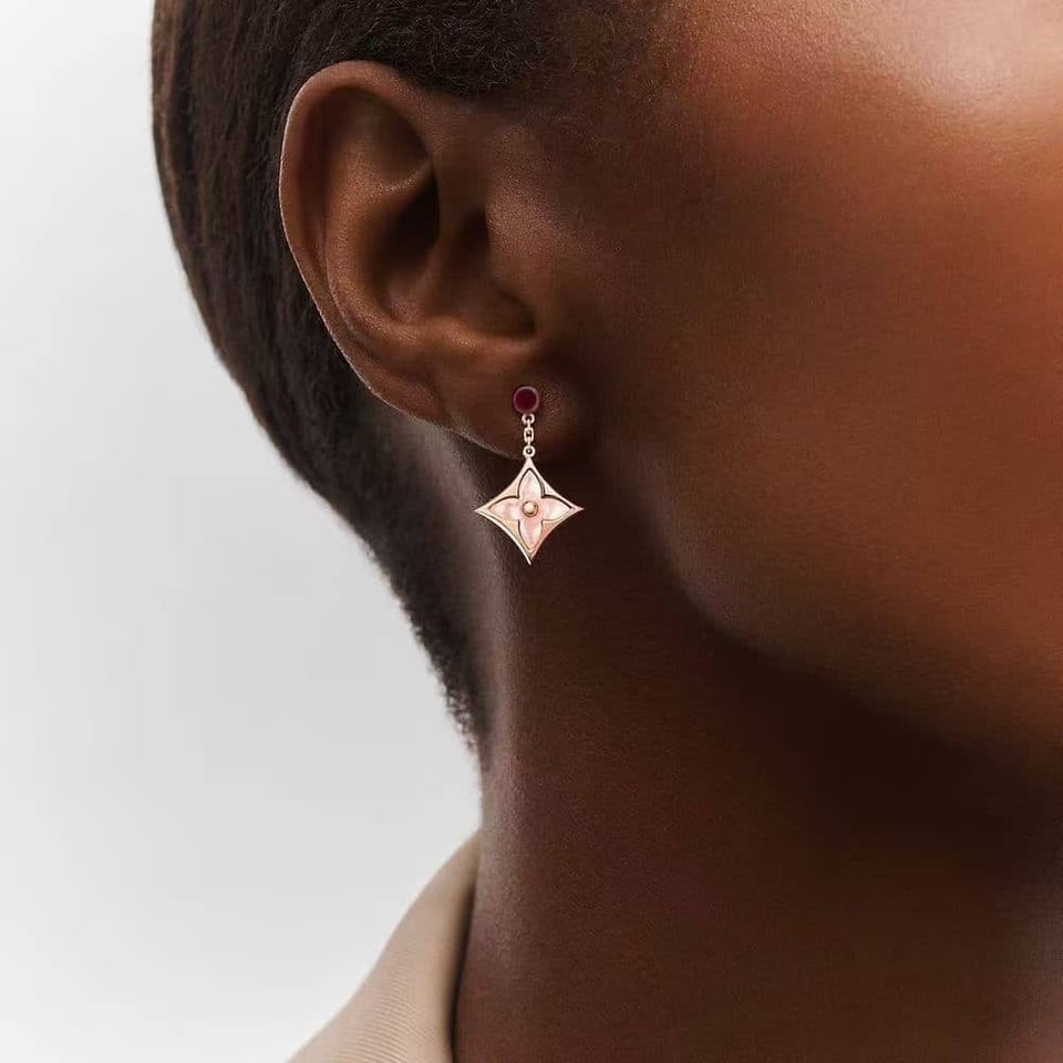 Louis Vuitton Color Blossom Bb Star Earrings Red Gold view 6