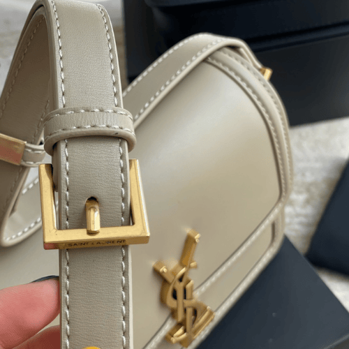 Saint Laurent Solferino Small Satchel In Box Saint Laurent Leather Blanc Vintage view 5